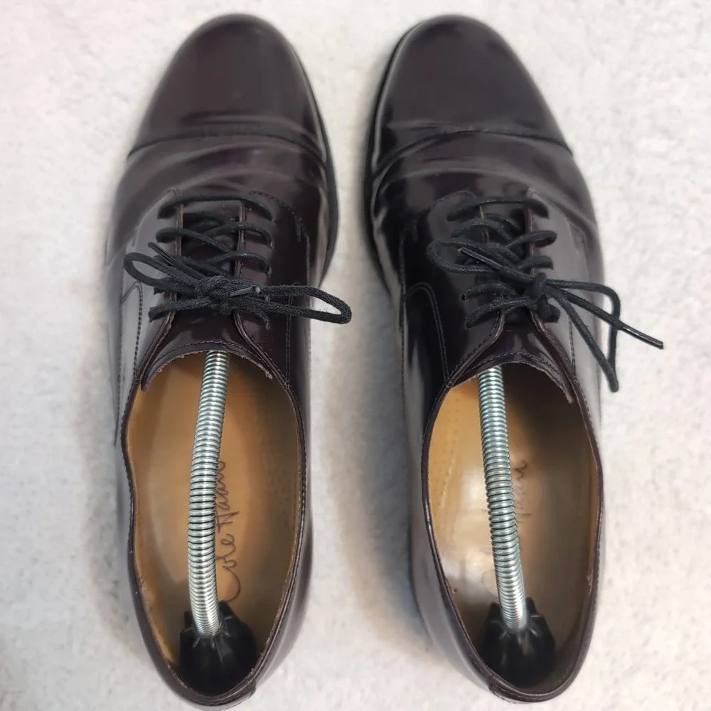 Cole Haan Caldwell 08331 Men 10.5 CherryBrown Leather Lace Up Oxford Dress Shoes